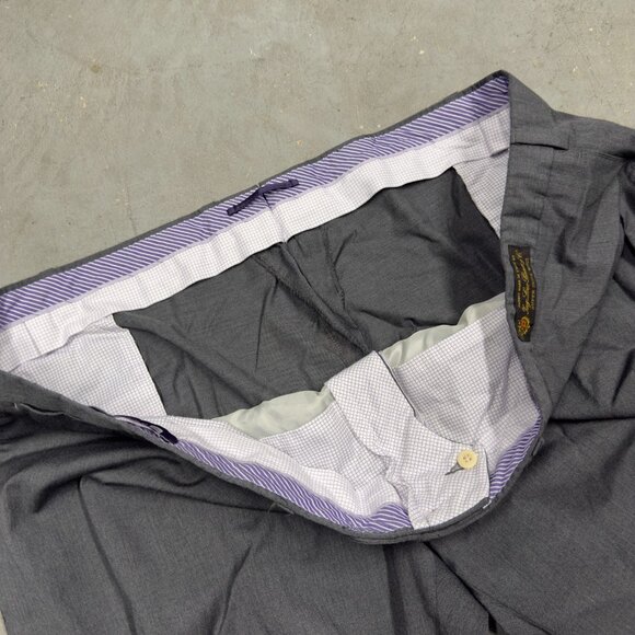 NWT Jack Victor Riviera Loro Piana Dress Pants 130s Wool Trousers Grey 56x28 - Picture 6 of 10